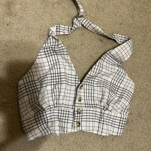 Around the Neck Crop Top | Backless | Size: XS